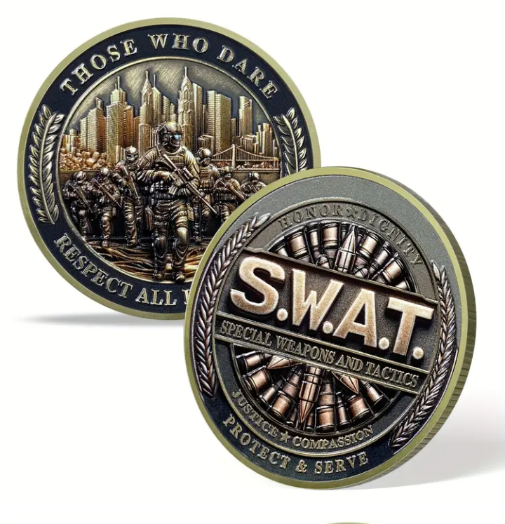 เหรียญที่ระลึก SWAT แบบจำลอง4cm