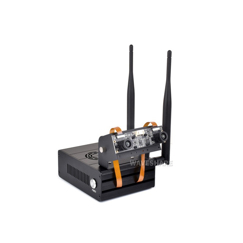 Aluminum Alloy Case For Jetson Orin, With Camera Holder, Suitable for Jetson Orin Nano And Jetson Orin NX Kits (ของแท้จาก Waveshare)