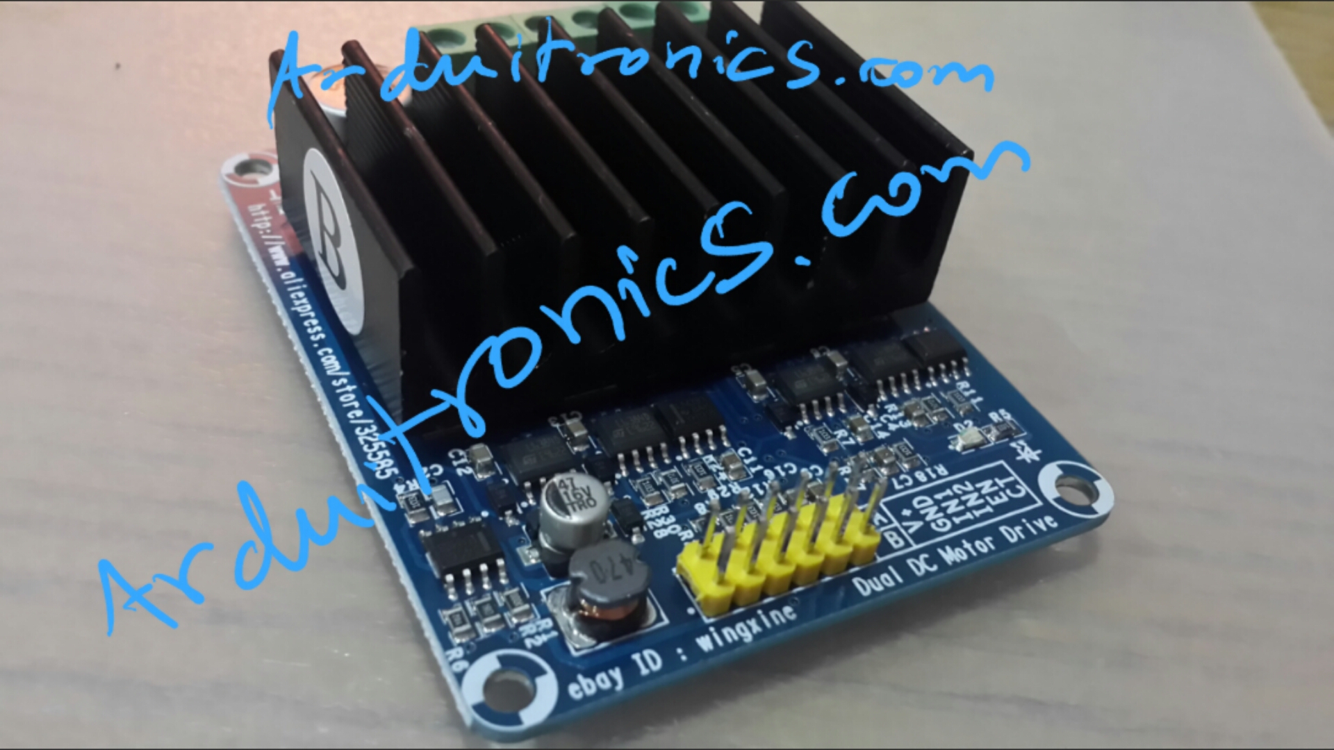 Motor Driver 50A Dual H-Bridge with Heat Sink