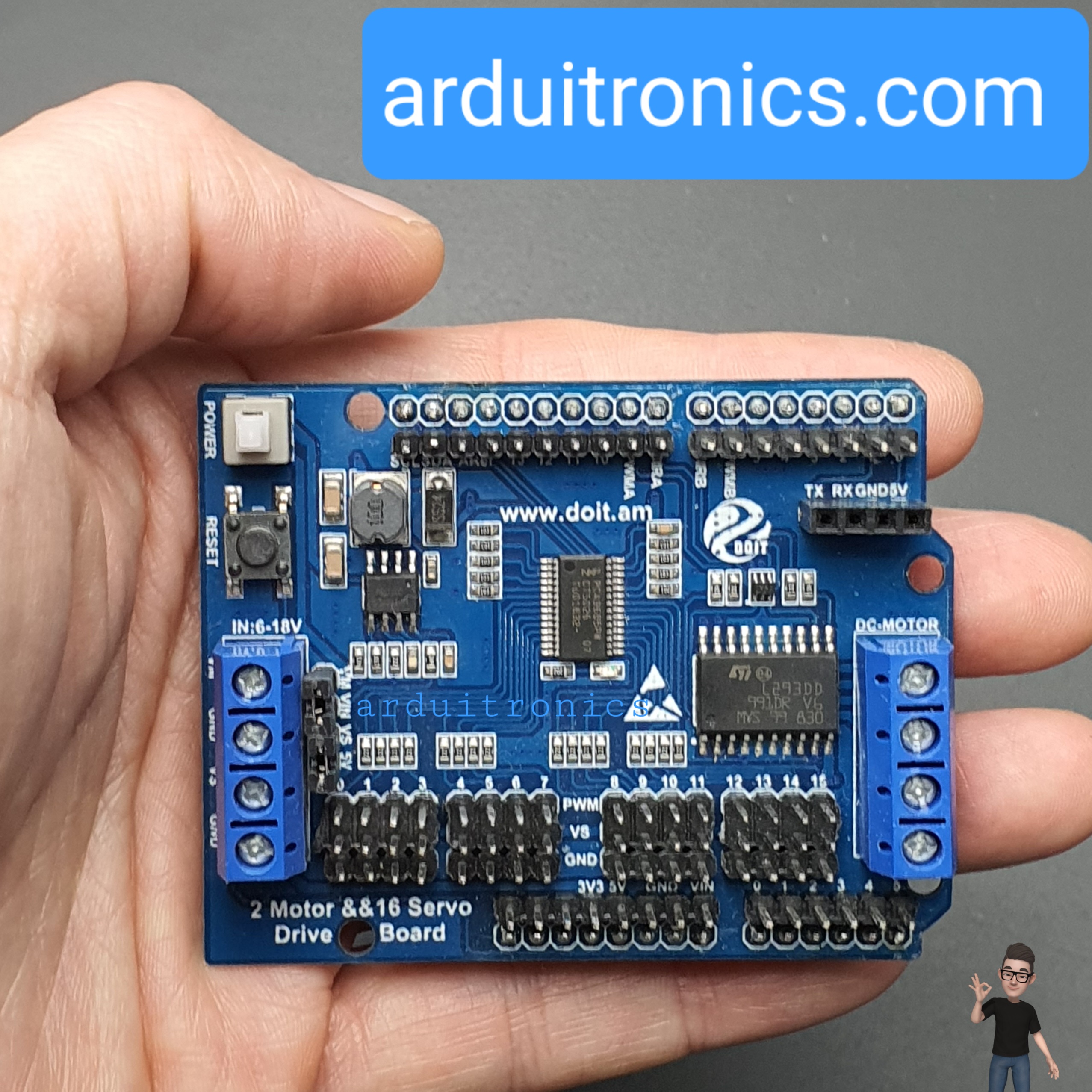 2 Motor + 16 Servo Motor Drive Module
