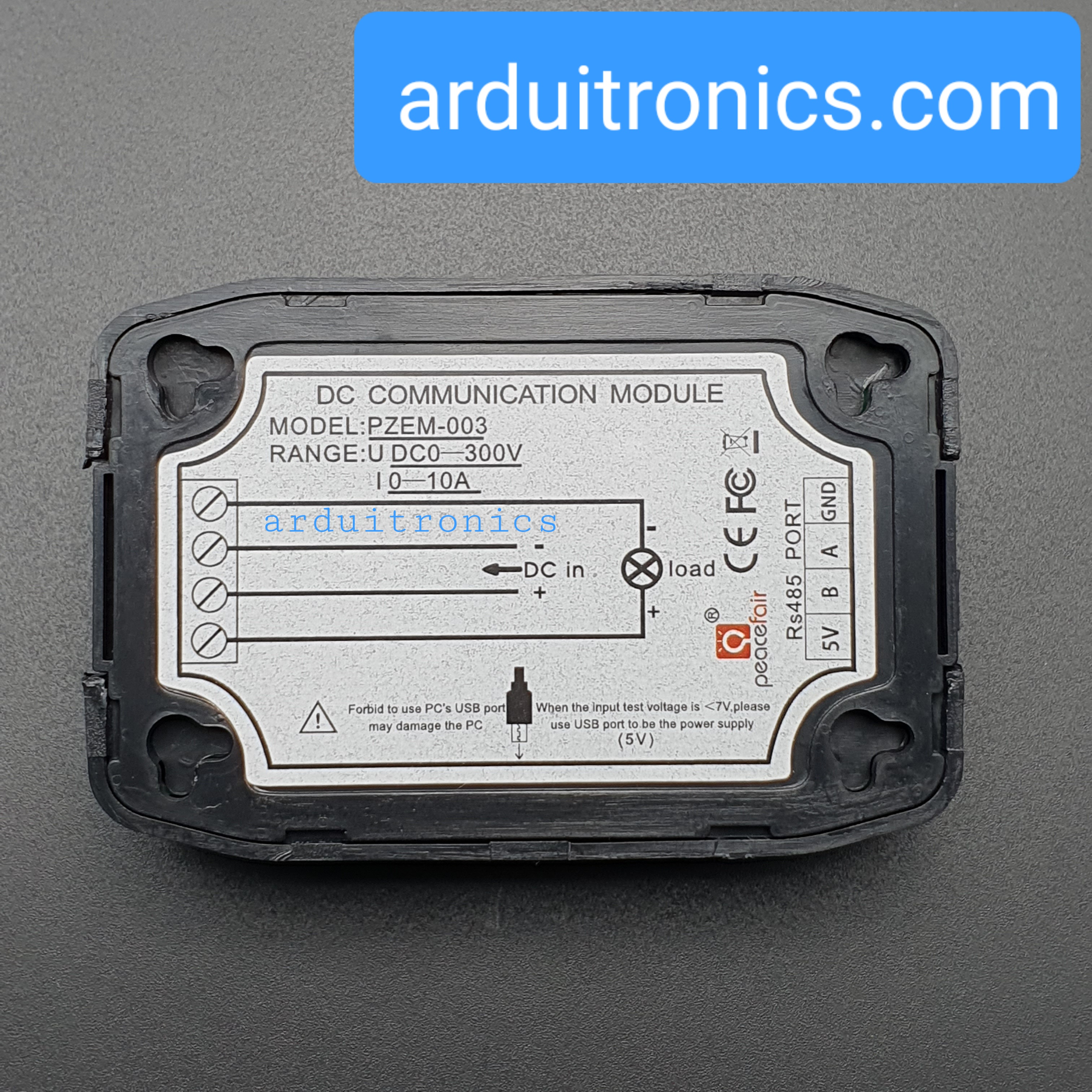 PZEM-003 Voltmeter DC 0-300V 10A โวลตมิเตอร์ RS485 Modbus เครื่องตรวจจับพลังงานไฟฟ้ากระแสตรง แบบมีกรอบใส่อย่างดี