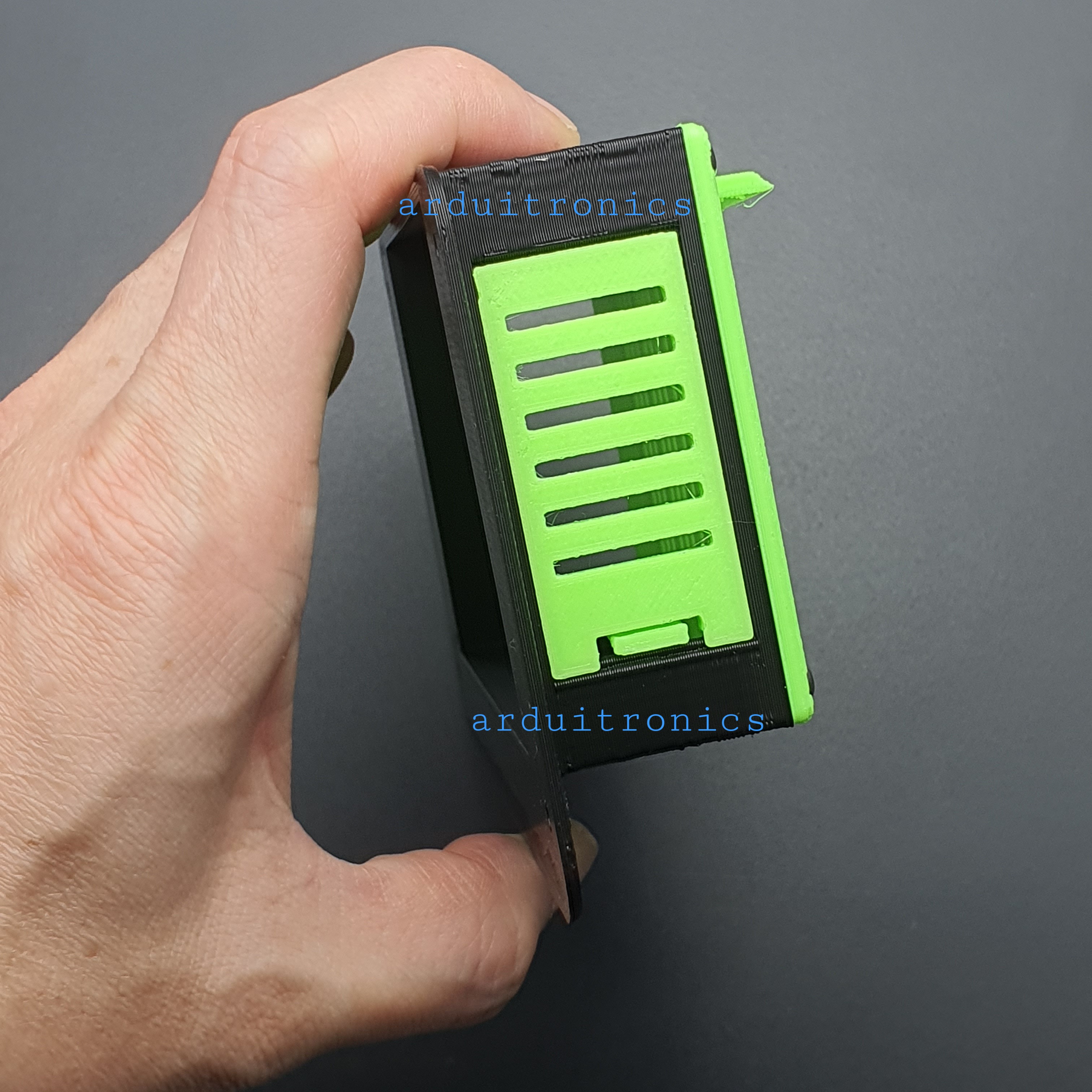 3D Printed Screen Case (Green) for Raspberry Pi Official 7 inch LCD Touchscreen