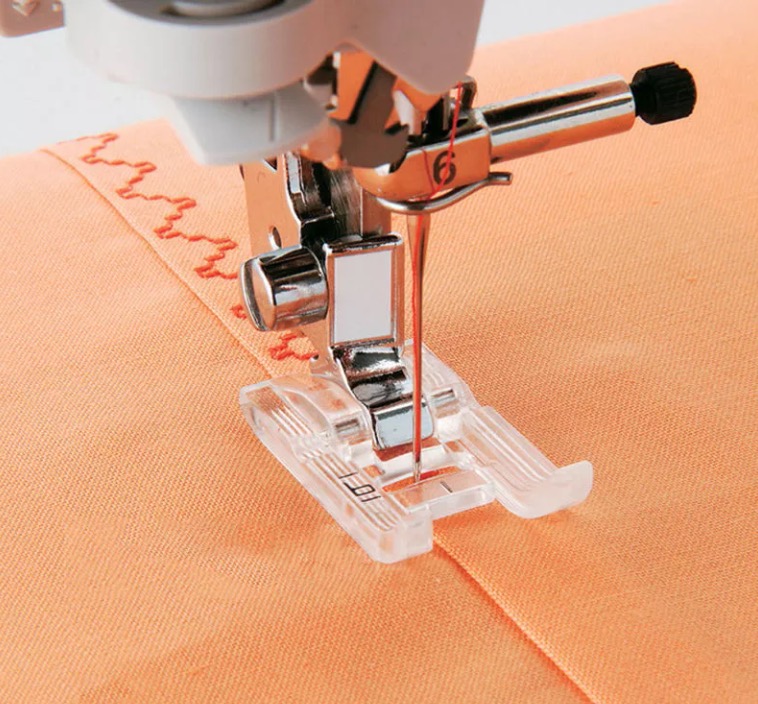 ตีนผีเย็บผ้า ตีนผีพลาสติกใส satin stich foot 1ชิ้น