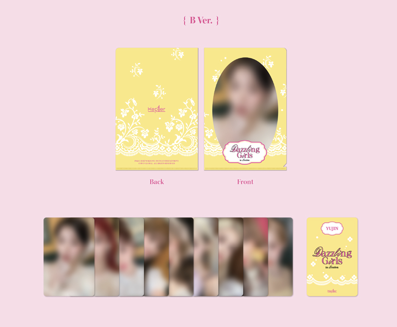 Kep1er - MINI L-HOLDER & PHOTOCARD SET [2022 Dazzling Girls in London] แบบ B ver - แบบส่งทางเรือ