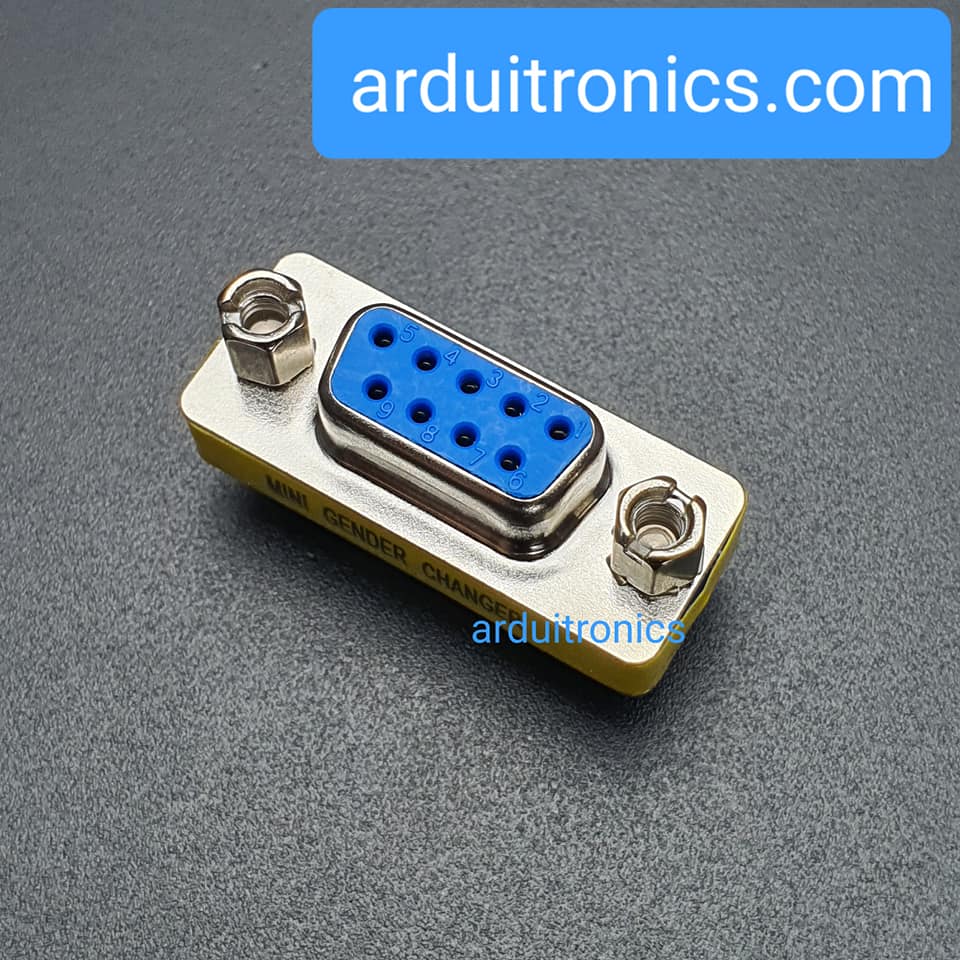RS232 9 Pin Com Port DB9 Adapter Head Female to Female (DB9 เฉพาะหัว ตัวเมีย - ตัวเมีย) จำนวน 1 หัว