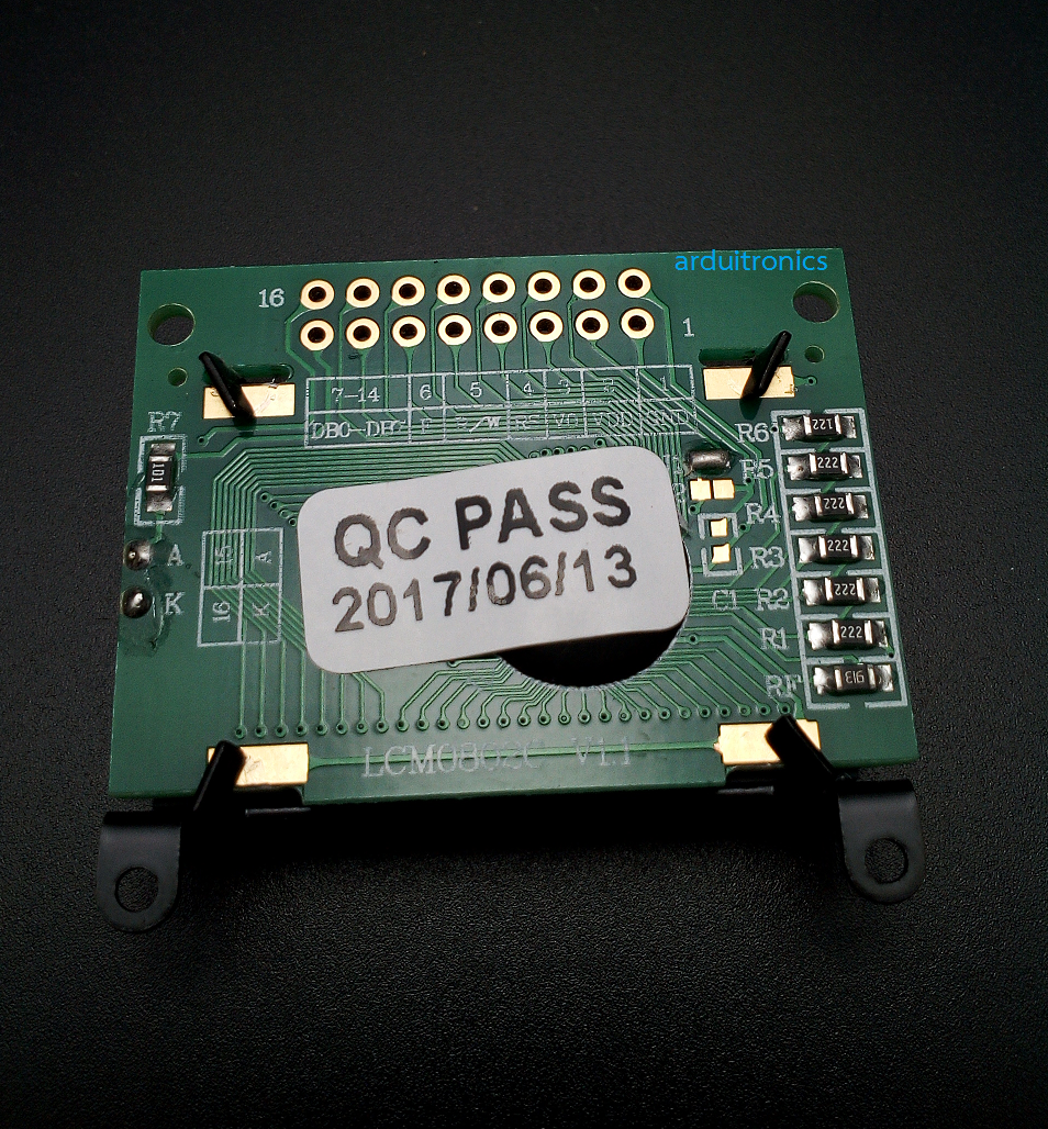 LCM0802C 5V 8x2 Character LCD 0802 (Blue Screen with Backlight)