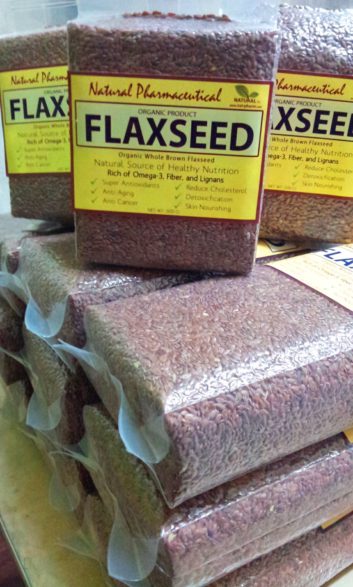 -BROWN- แฟลกซ์ซีด สีน้ำตาล ชนิดเมล็ด 500g. (Organic Whole Brown Flaxseed)