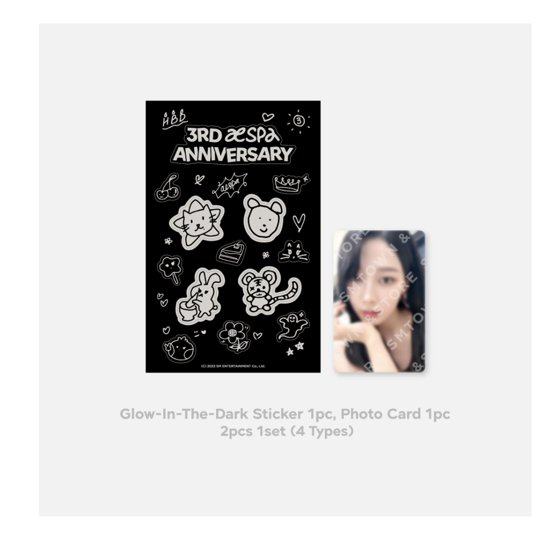 aespa -aespa Debut 3rd Anniversary MD -Sticker & Photocard set แบบ Giselle