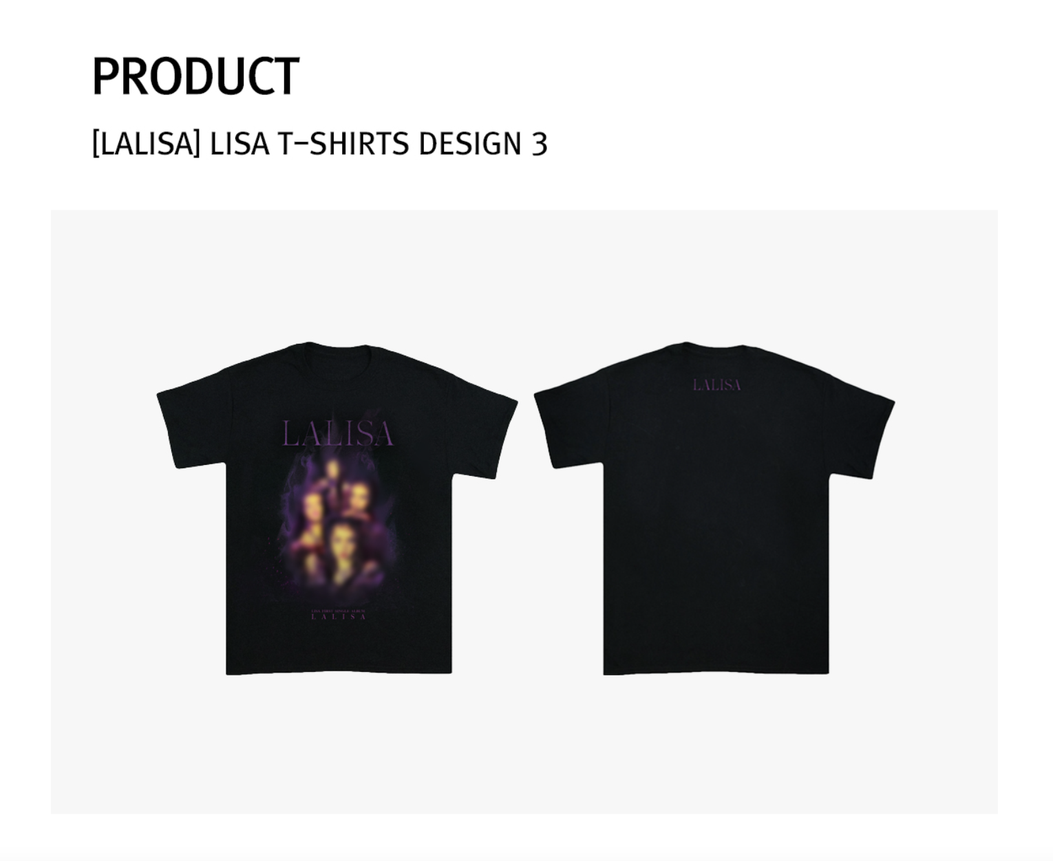BLACKPINK - LISA - [LALISA] LISA T-SHIRTS เสื้อ แบบ DESIGN 3 ระบุ size ที่ต้องการมานะคะ