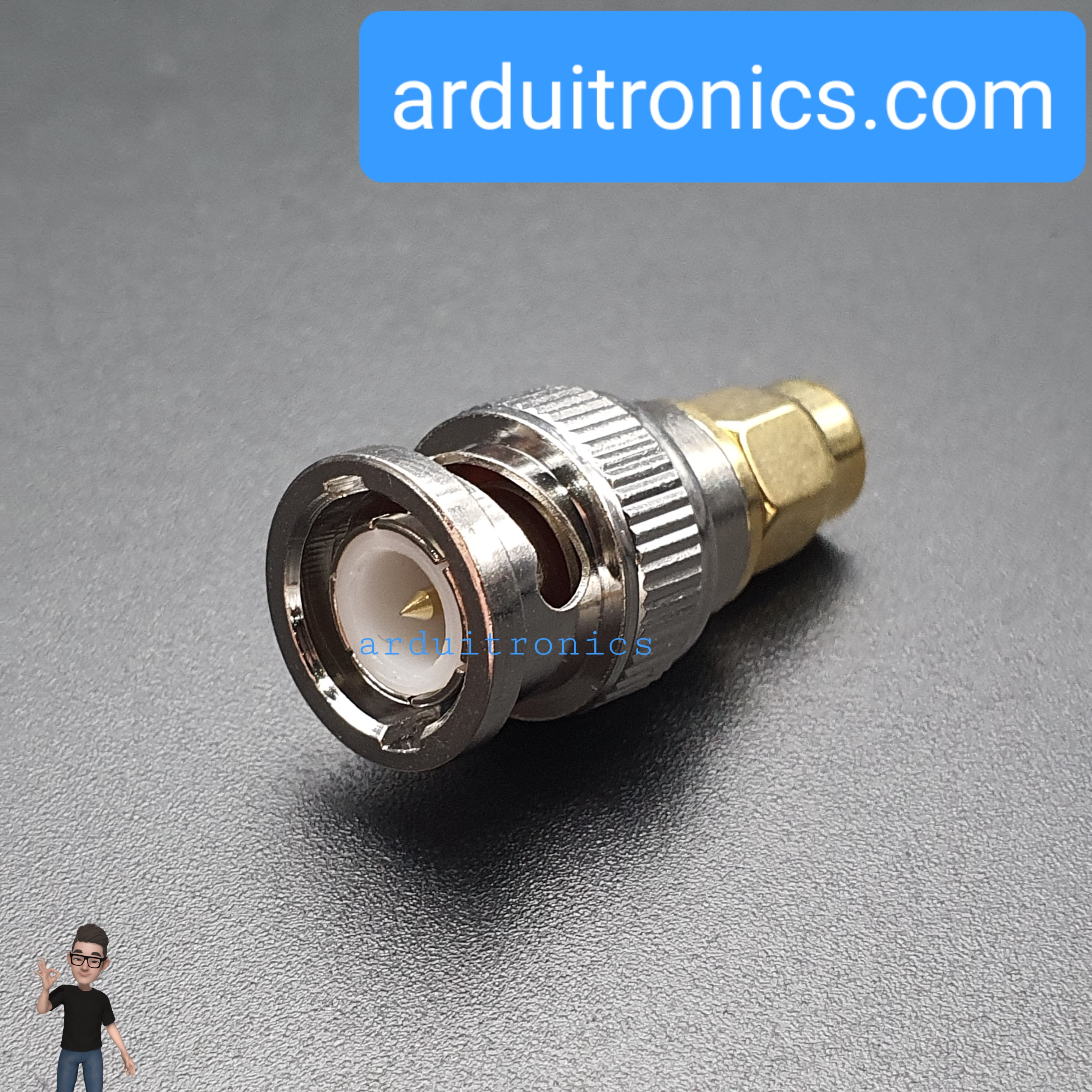 RF Adapter SMA/BNC-JJ/SMA Male to BNC Male