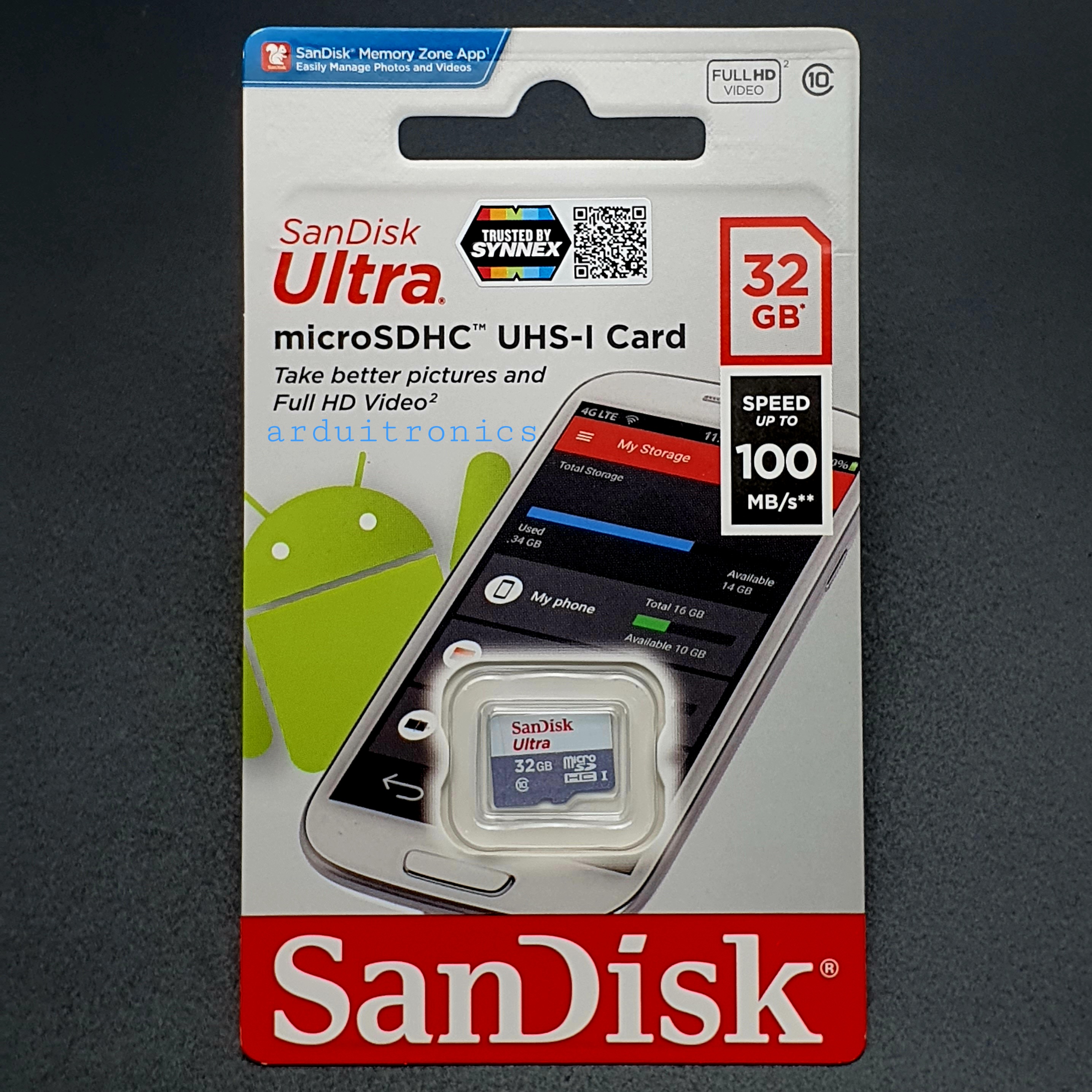 SanDisk Ultra MicroSDHC UHS-I SDCard 32GB Class 10 (speed upto 100MB/s)