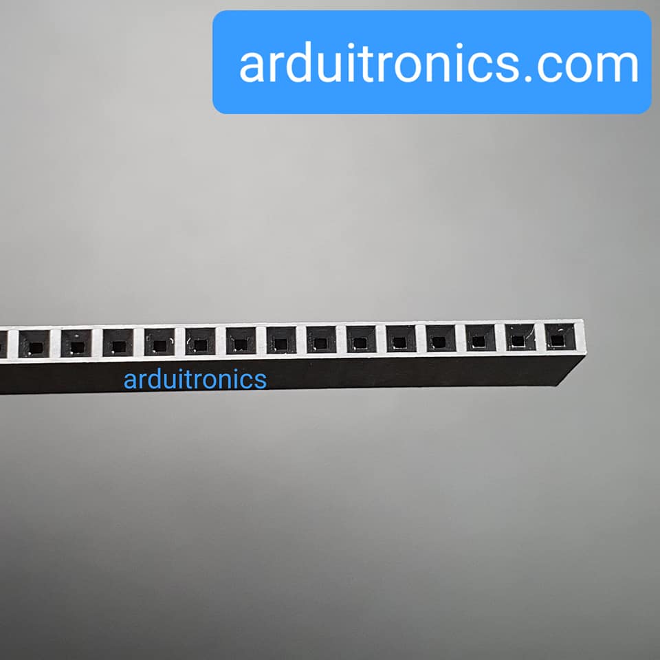 [Black] 1x40 Pin Single Row Female Header 2.54mm Pitch Straight Pin Square (จำนวน 1 ชิ้น)