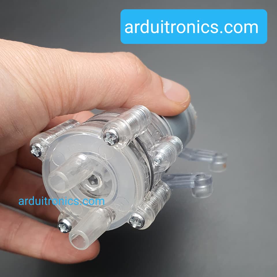 R385 Diaphragm Pump 12VDC (1.8L/min) - ไดอะแฟรมปั๊มน้ำ (สีใส)