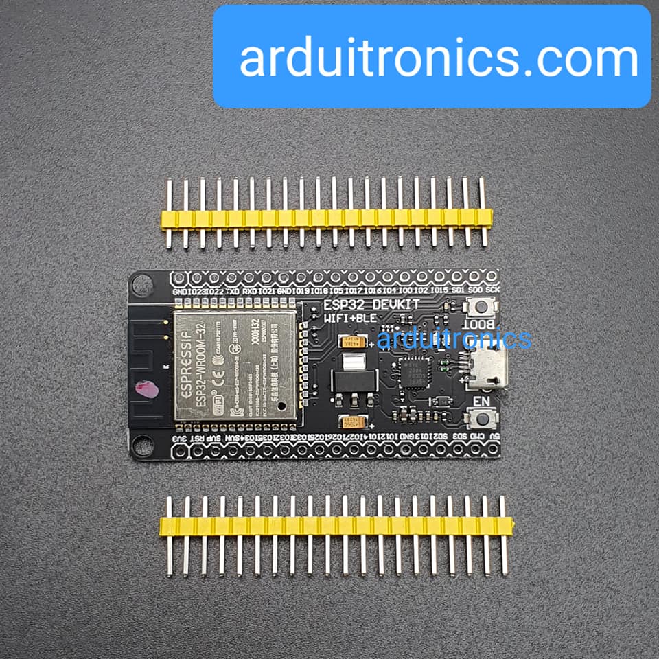 ESP32 Development Board WiFi + Bluetooth Dual Core (free pin header) แบบยังไม่ได้บัดกรี 38 pin