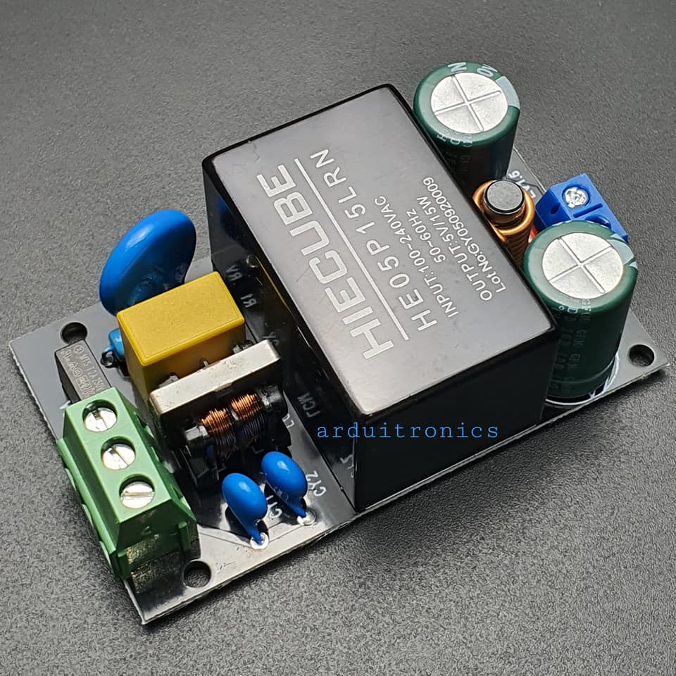 HIECUBE (HE05P15LRN) AC-to-DC Switching Power Supply Module 220VAC to 5VDC 3A with EMC Filter CE Certification Genuine แหล่งจ่ายไฟ 5V 3A