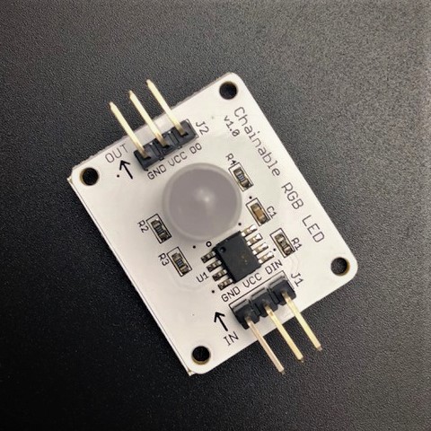 Chainable RGB LED Module 8mm (ความสว่างสูงและต่อพ่วงเป็น series ได้)