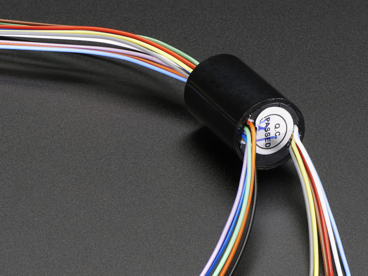 Miniature Slip Ring - 12mm diameter, 12 wires, max 240V @ 2A (ของแท้จาก Adafruit)