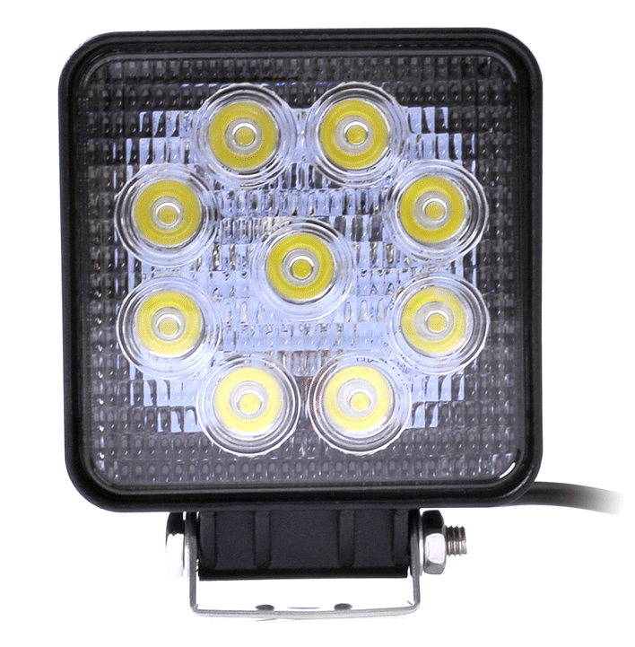 ไฟสปอตไลท์ แอลอีดี LED SPOT LIGHT เหลี่ยม 27W 12V/24V 4"