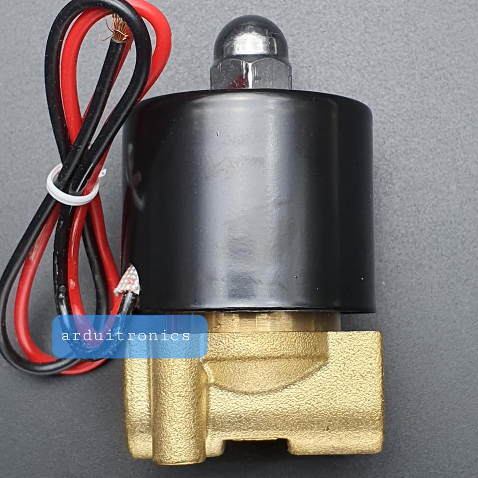 โซลินอยวาล์ว ทองเหลือง (Solenoid Valve Normally Closed) 2 หุน (1/4") 12V - ยี่ห้อ Senya 2W-025-08