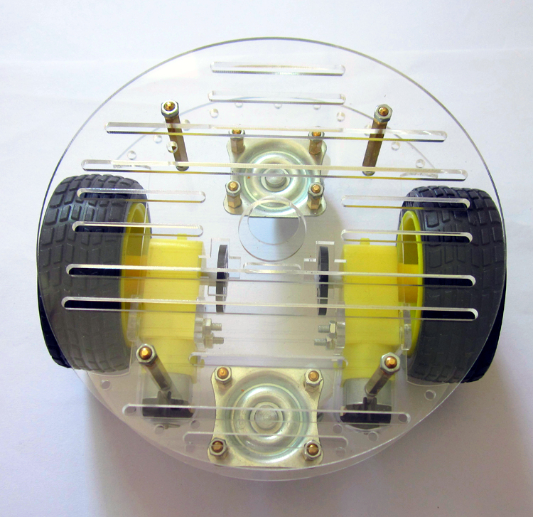 2WD Smart Car Chassis - แบบ 2 ชั้น มาพร้อม Motor และ Wheel Encoder