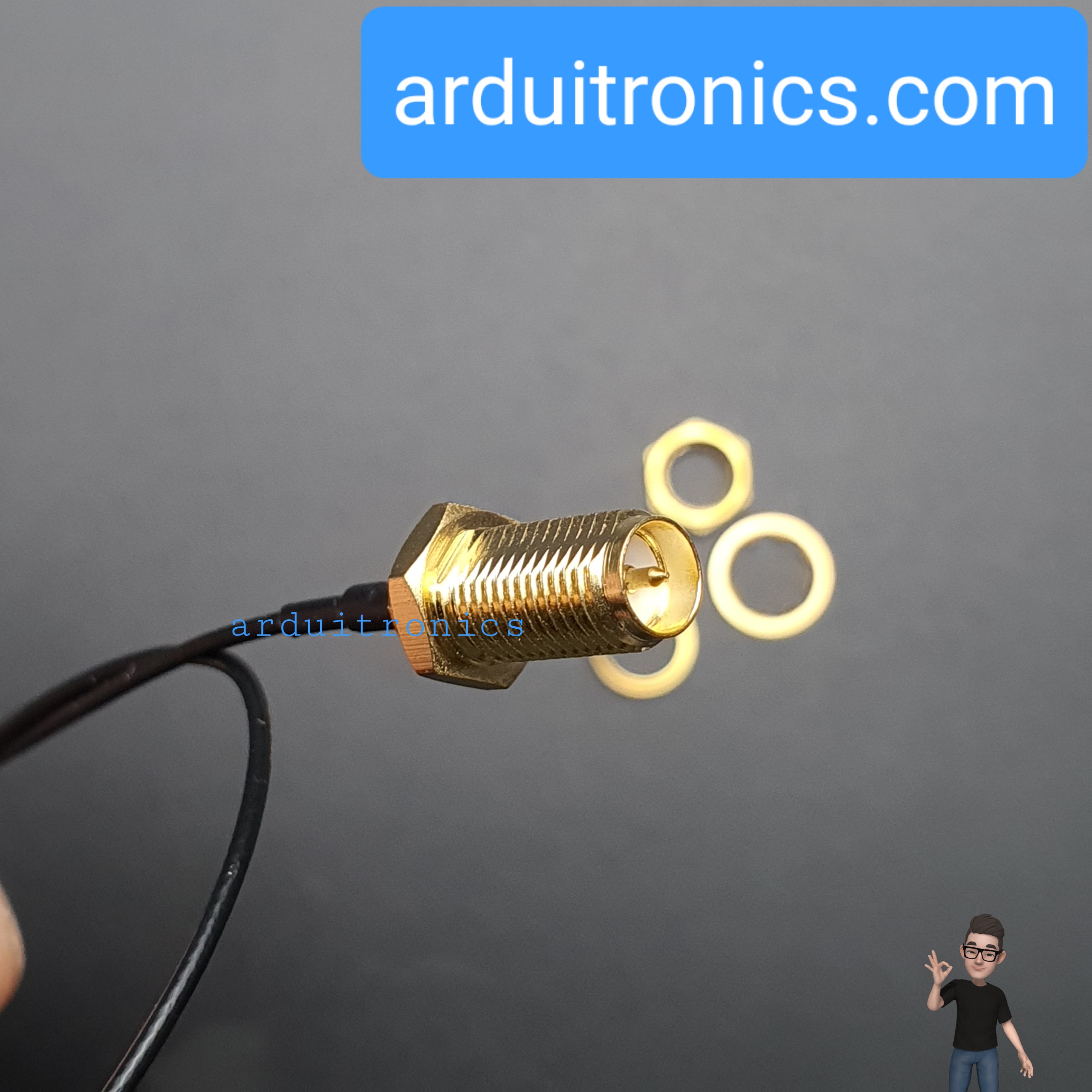 SMA Female (Outer Screw Inner Needle) to IPEX IPEX-1 Adapter Cable (WiFi / GSM / 3G / 4G / GPS) ยาว 20cm