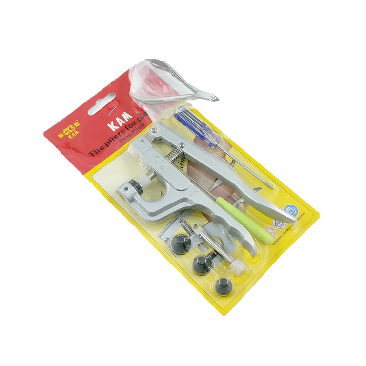 คีมติดกระดุมแป๊กพลาสติกอย่างดี อุปกรณ์ครบชุด plier for plastic snap button good quality