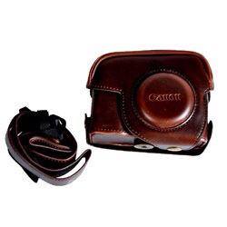 กระเป๋าหนังใส่กล้องCanon Powershot G9 G10 G11 G12 สีกาแฟ