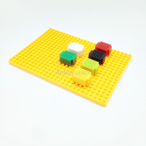 Super Mini Breadboard: XF-25 6 Bread Panels (6 Colors) + Free 1 Base
