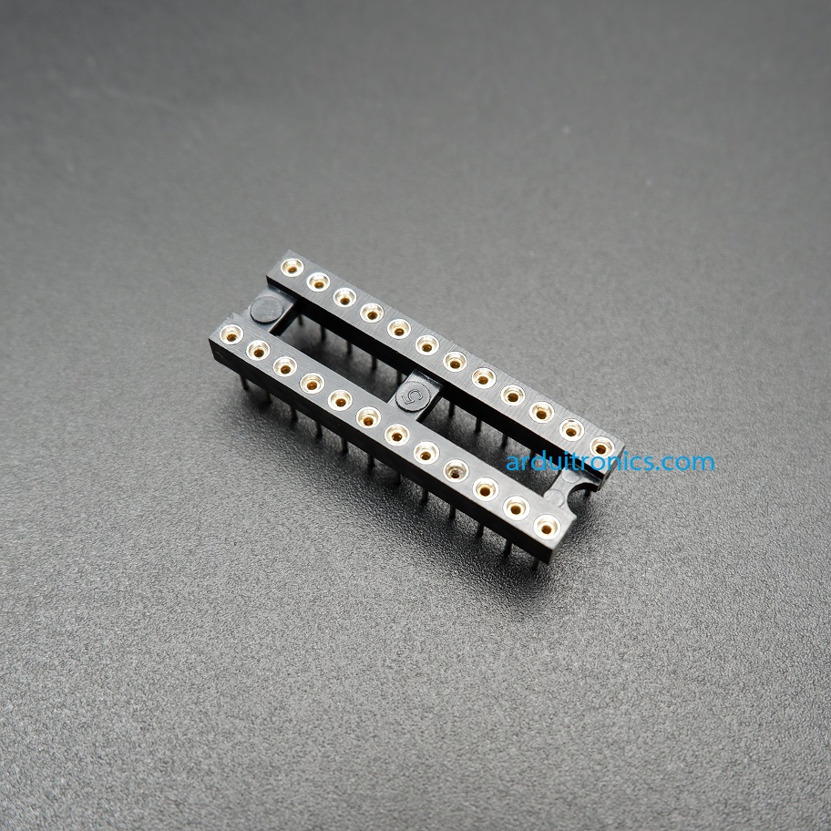 ซ็อกเก็ต Socket 24 Pin DIP-24 IC Socket Adapter แบบขากลม อย่างดี