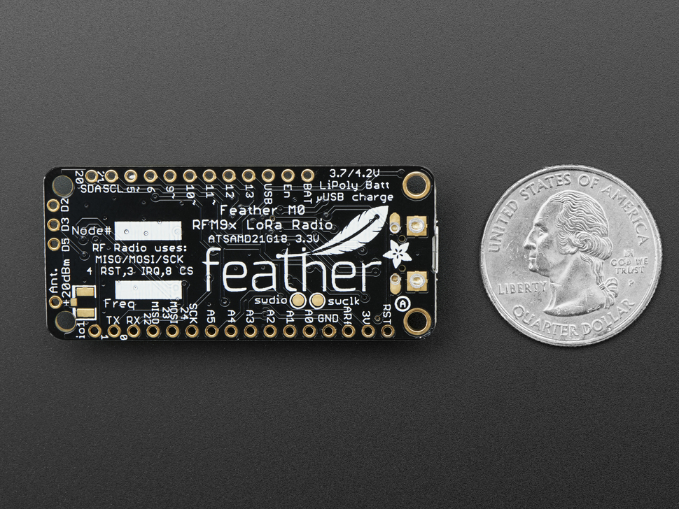 Adafruit Feather M0 RFM96 LoRa Radio - 433MHz - RadioFruit (แท้จาก Adafruit USA)