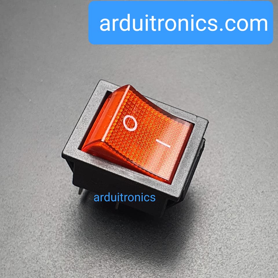 สวิตช์เปิดปิด KCD4 250VAC 15A High current switch 15A 250VAC สีแดง