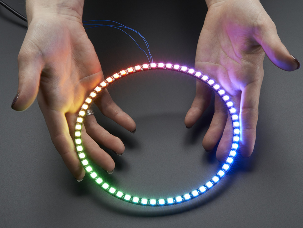 NeoPixel 1/4 60 Ring - 5050 RGB LED w/ Integrated Drivers (แท้ Adafruit, USA)