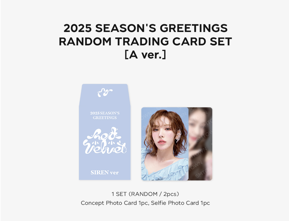 Red Velvet -2025 SM SEASON'S GREETINGS MD - Random Trading Card set A ver (ได้การ์ดสุ่ม 2 ใบ ค่ะ )