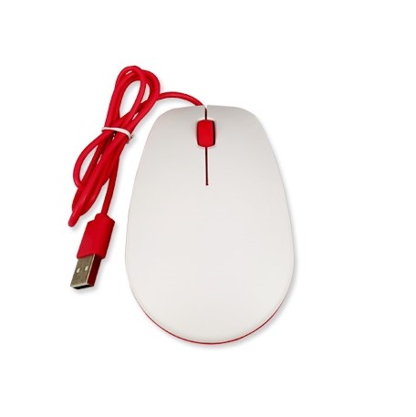Official Raspberry Pi Mouse (โทนสี ขาว แดง)