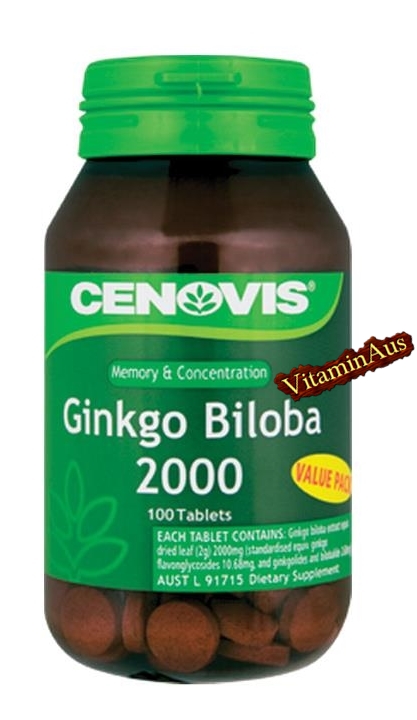 Ginkgo Biloba 2000mg 100 Tablets