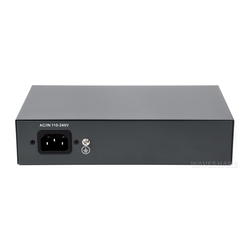 120W Gigabit Ethernet PoE Switch, 4x PoE+ Ports, Up To 30W Per Port, 802.3af/at Compliant, Fanless Design, High-Speed 10/100/1000M Ethernet Port, Network Switch PoE (แท้ Waveshare)