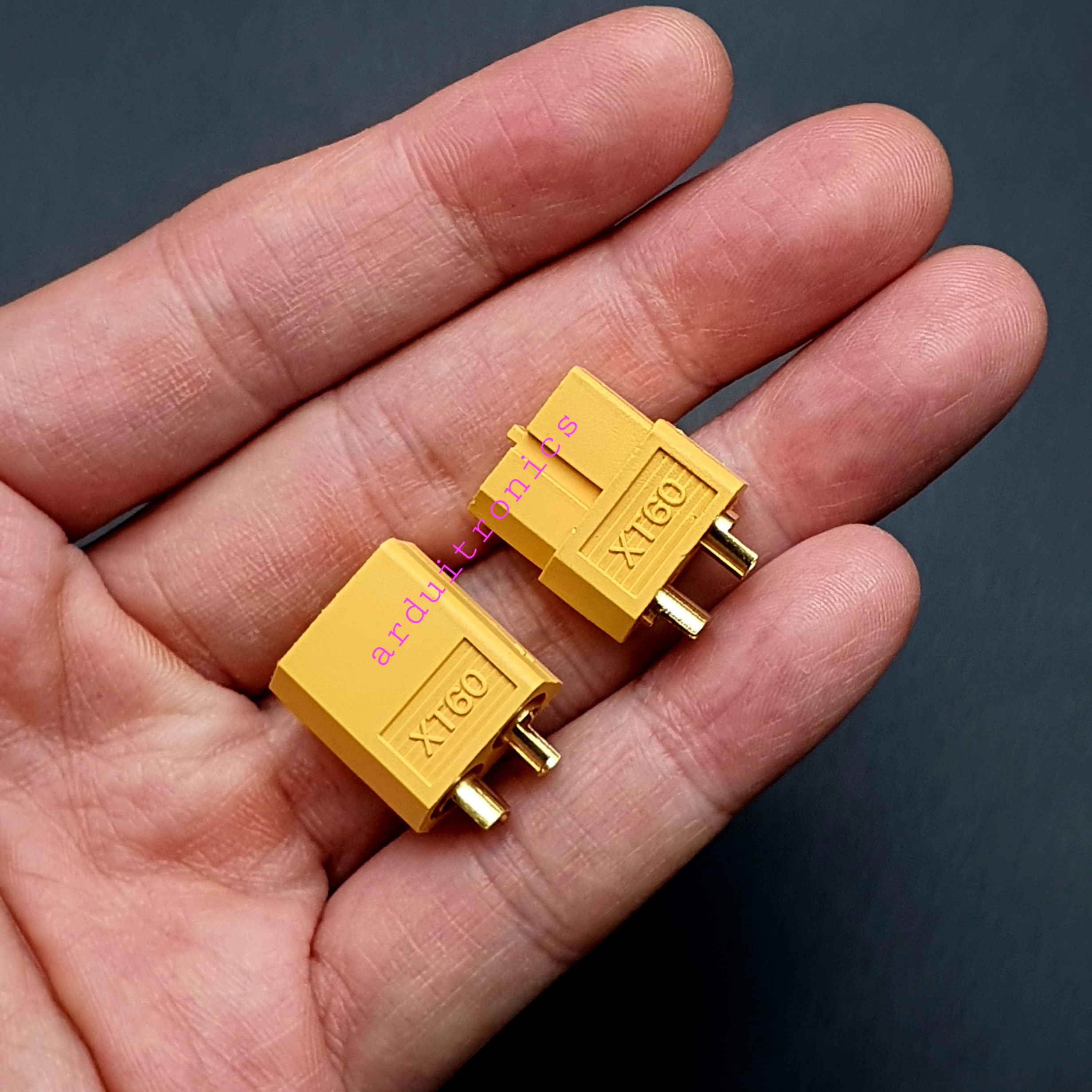 ขั้วต่อแบตเตอรี่ XT60 ปลั๊ก RC ตัวผู้-ตัวเมีย(ขายเป็นคู่), XT60 Male Female Bullet Connector Plug สีเหลือง