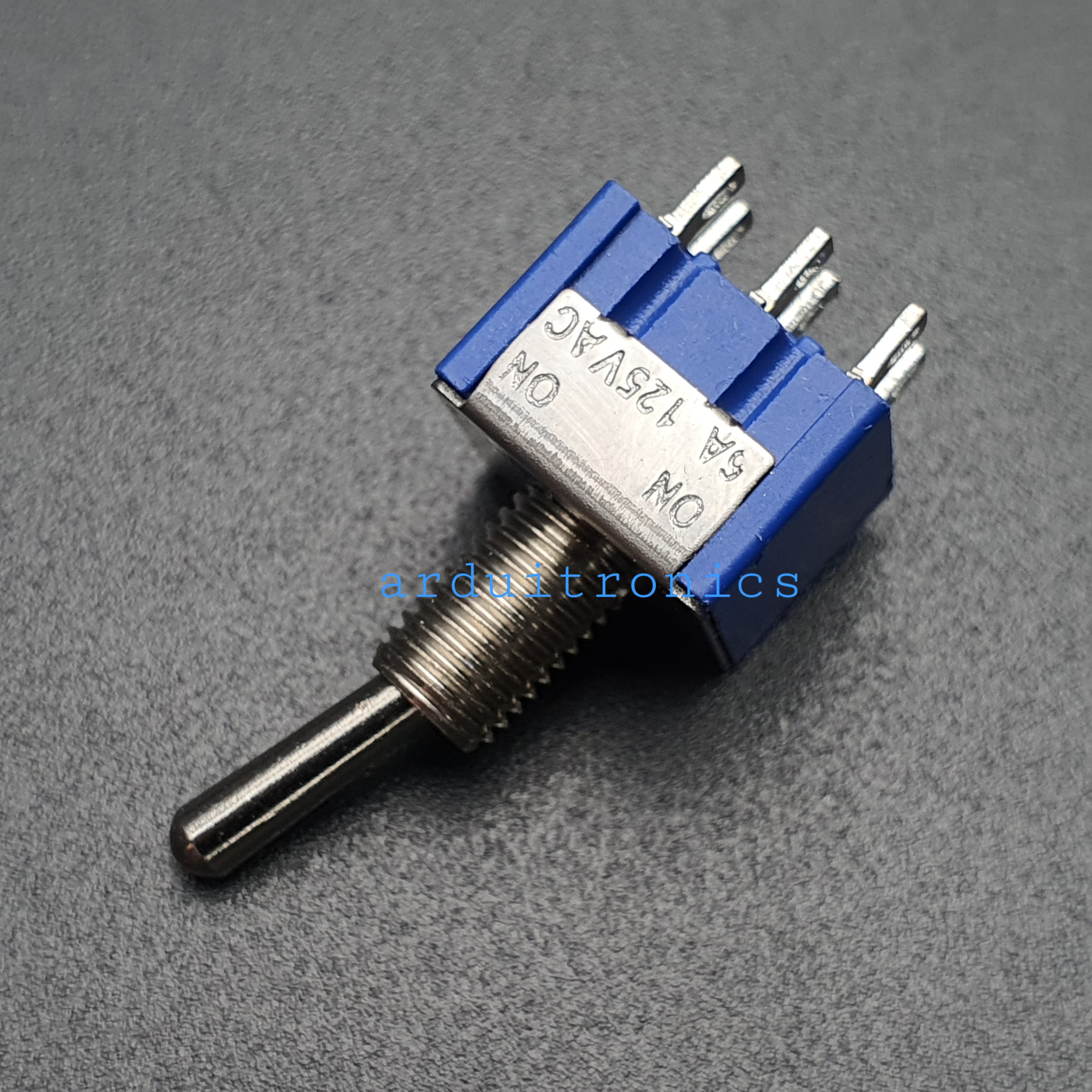 MTS-202 Toggle Switch 6-Pin แบบ On-On (สวิตช์เปิด/ปิด 6 ขา 6A 125V)