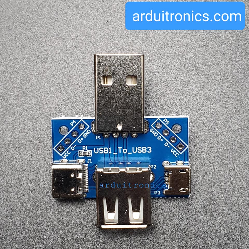USB Adapter Breakout Board Male To Female USB MicroUsb Type-C 2.54mm USB4 Module Converter