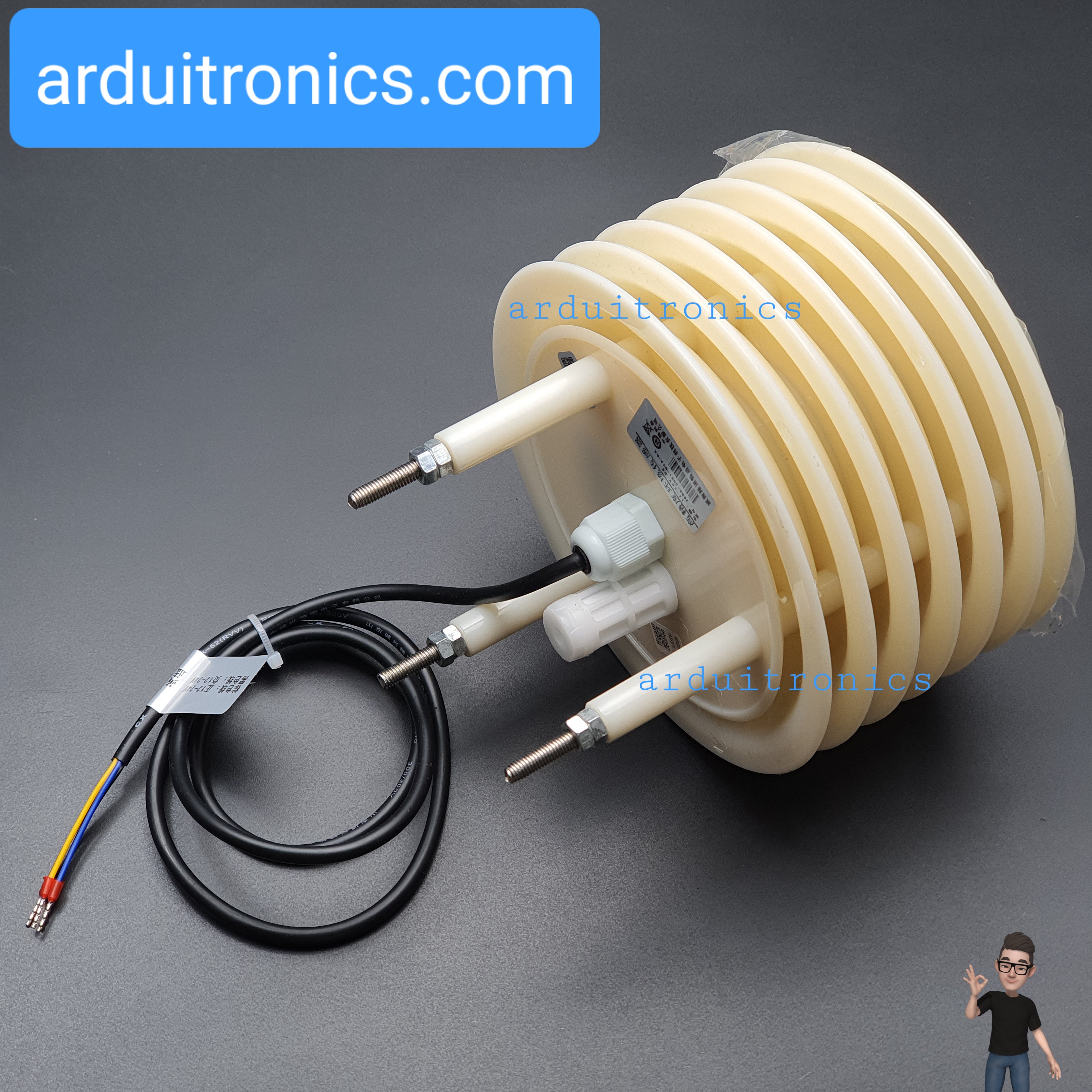 Weather Station Shutter with Temperature and Humidity Sensor (โครงแบบเกร็ดระบายลม 7 แผ่น)