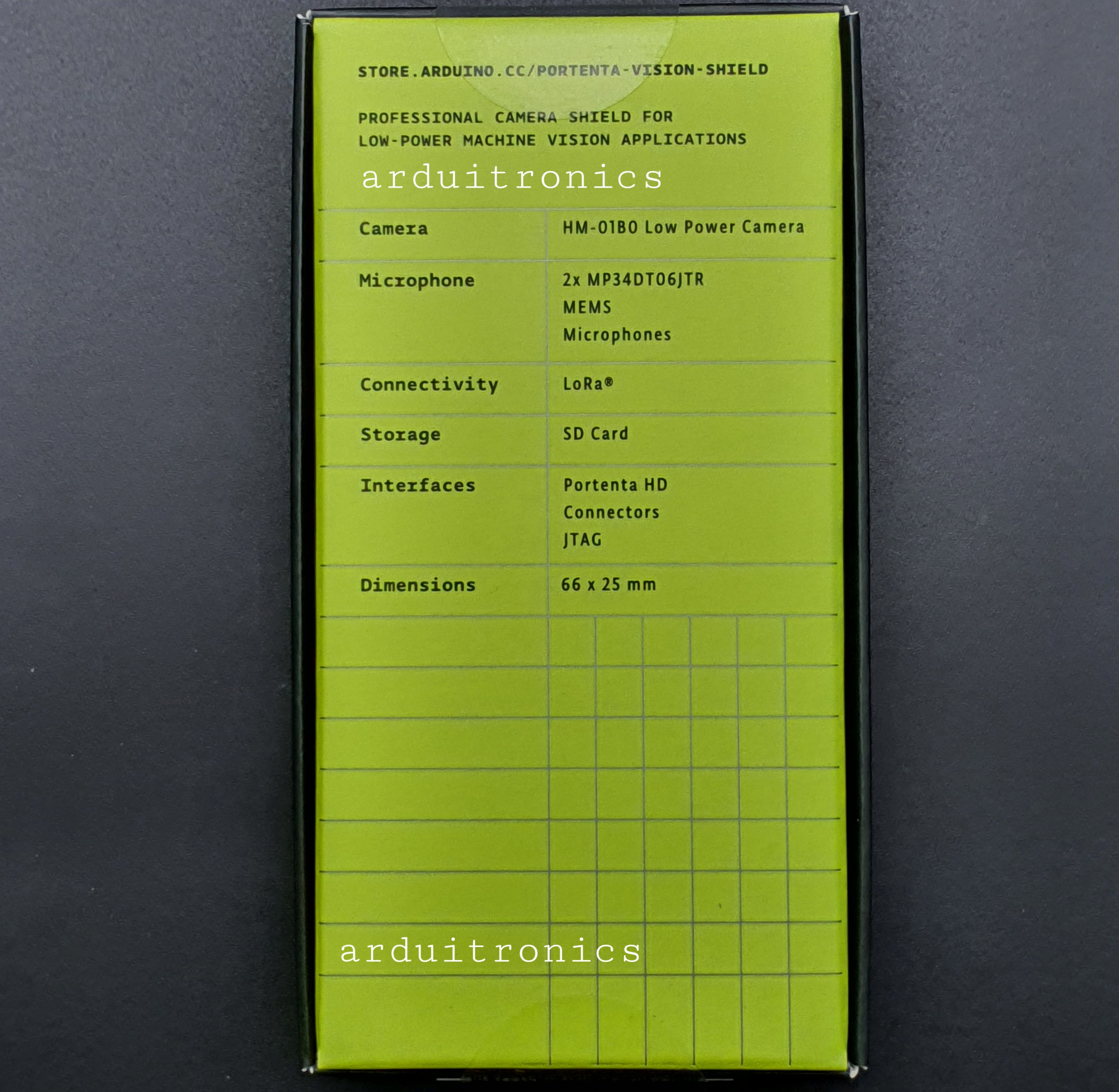 Arduino Portenta Vision Shield LoRa® (แท้ 100% Italy)