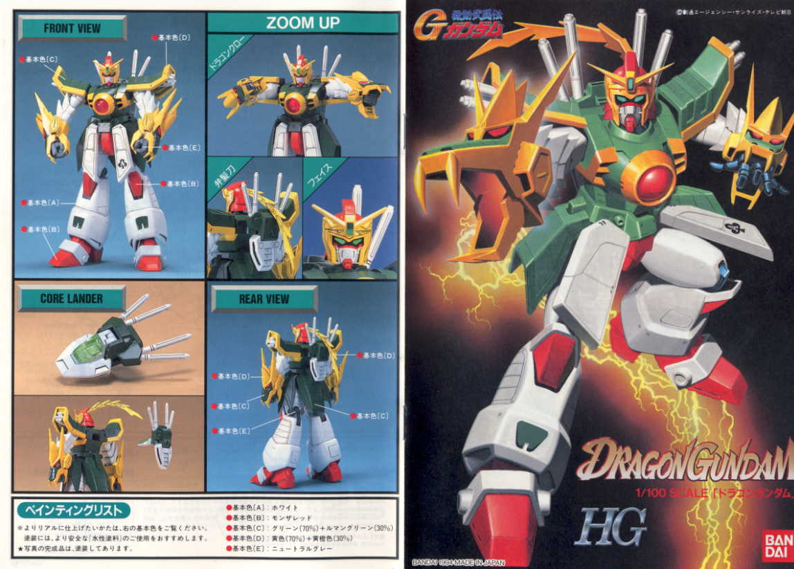 HG 1/100 GF13-011NC Dragon Gundam