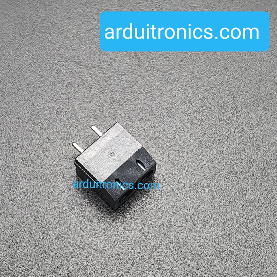 Screw Terminal Block 2 Pin Connector 5mm Pitch (Black) คอนเน็คเตอร์แบบสกรูหมุน 2 ขา สีดำ ระยะห่างระหว่างขา 5 มม. (จำนวน 1 ชิ้น)