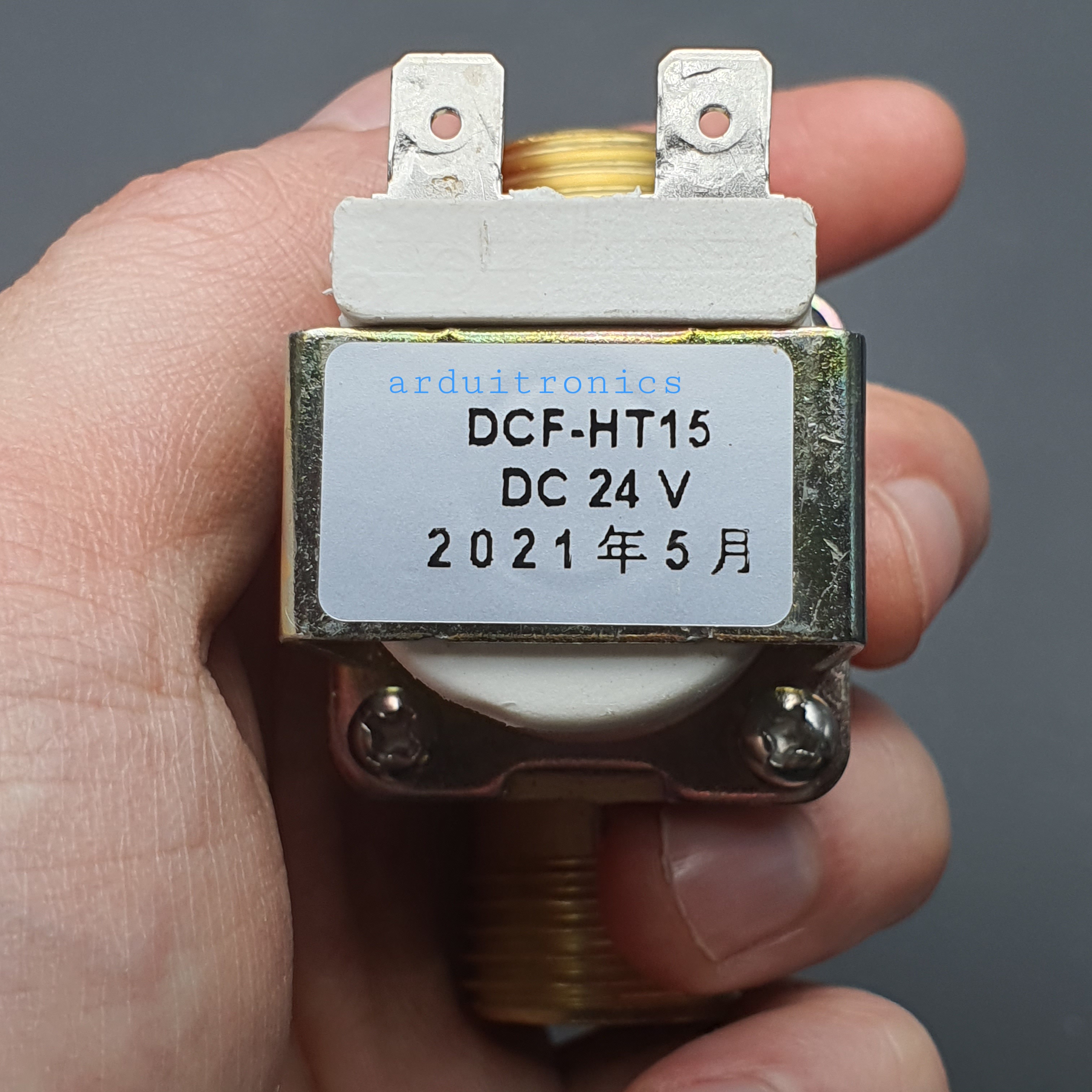 Solenoid Valve โซลินอยด์วาล์วน้ำเกลียวนอก ทองเหลือง NC ปกติปิด 1/2" 4หุน 24VDC