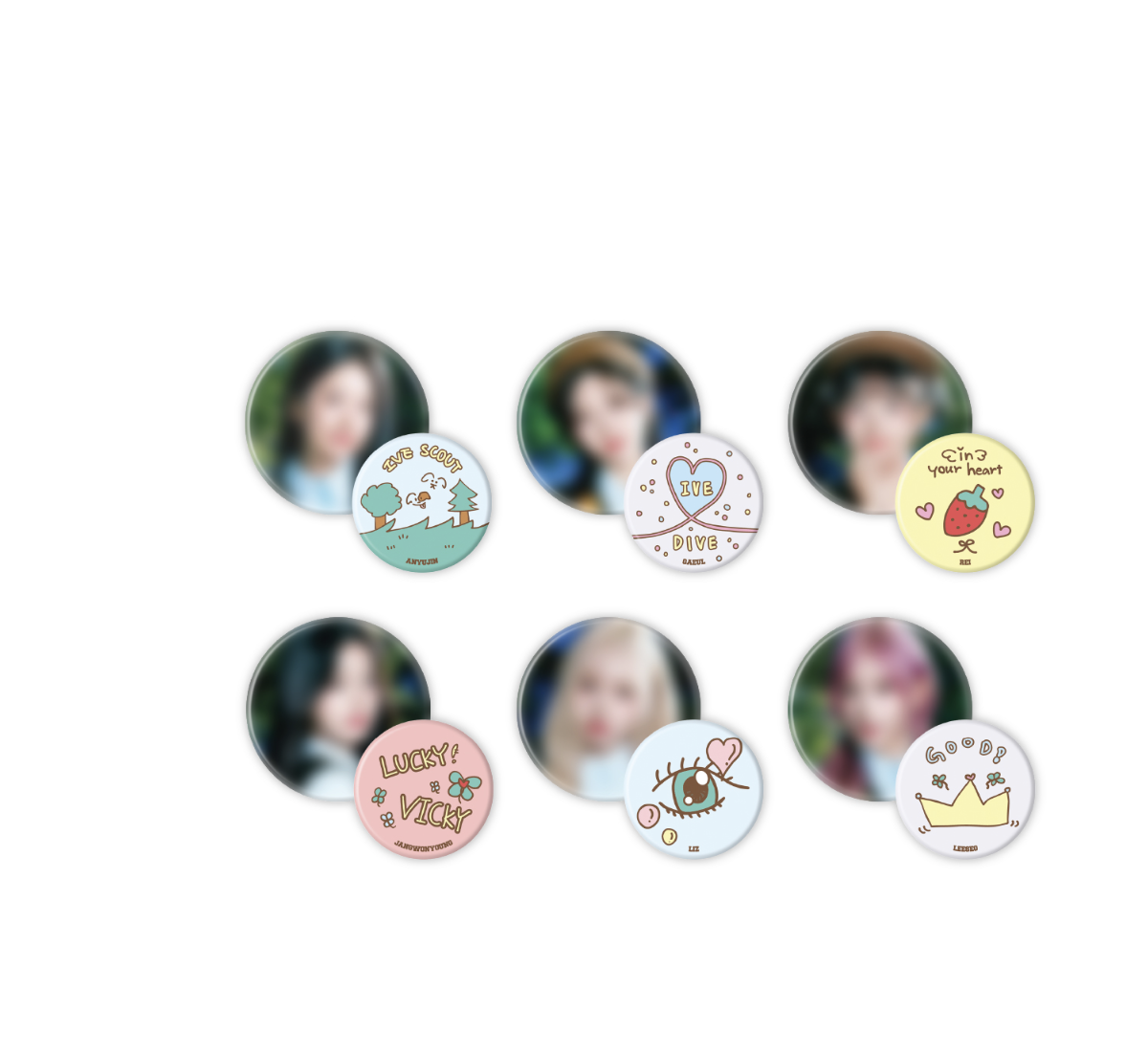 IVE -2025 IVE THE 3RD FAN CONCERT ＜IVE SCOUT＞ OFFICIAL MD - Random pin button set (สุ่มนะคะ )