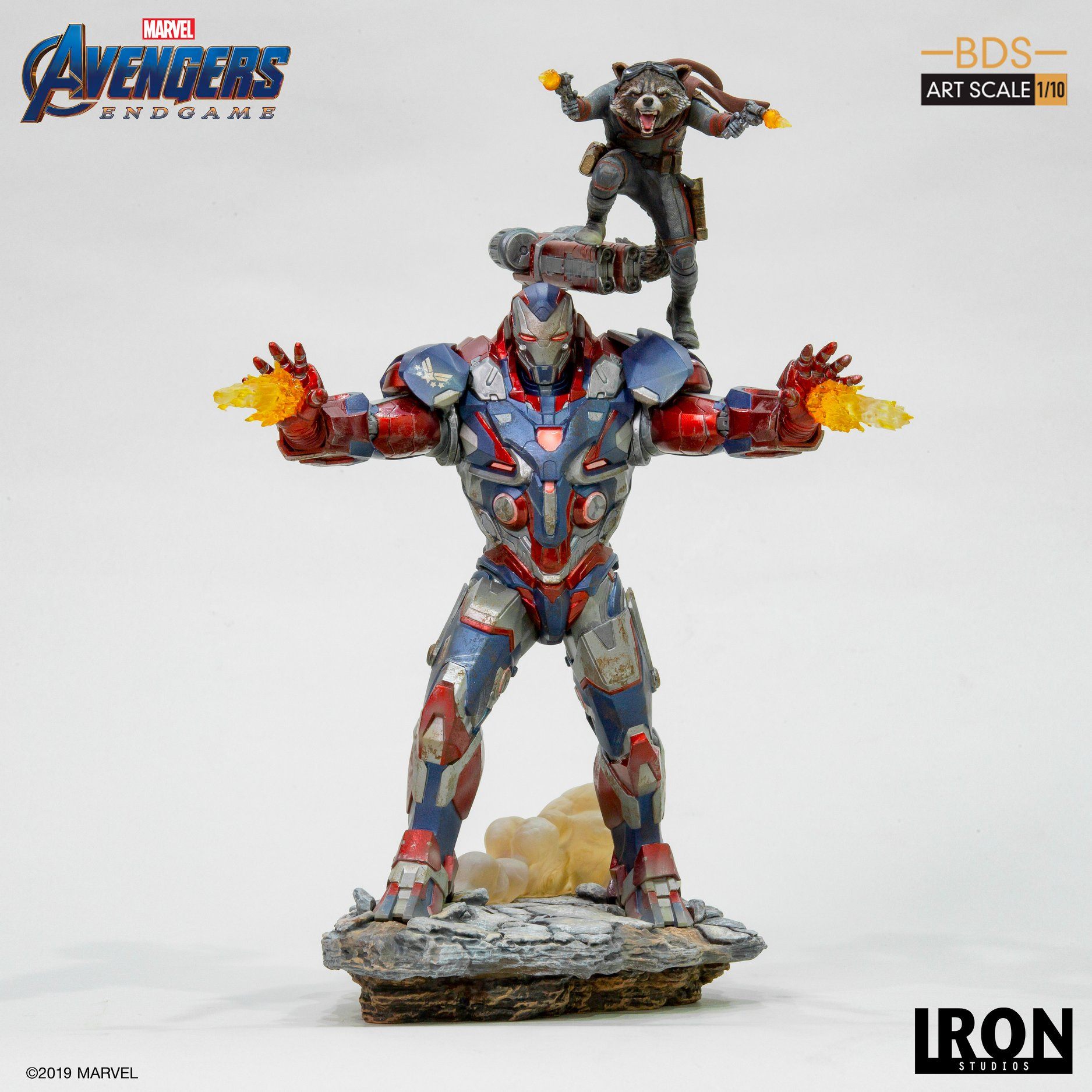 "Pre-Order" Iron Studios 1/10 Iron Patriot and Rocket: Avengers Endgame