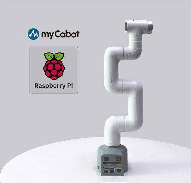 MyCobot Pi- Raspberry Pi Powered 6 DOF Collaborative Robot (มาพร้อม Flat Base + Adaptive Gripper)