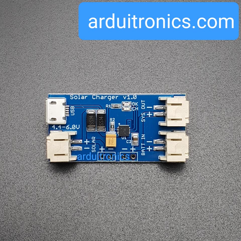 500mA Mini Solar Lithium Battery Charging Board โมดูลชาร์จแบตเตอรี่ลิเธียม 3.7V ด้วยโซลาเซลล์