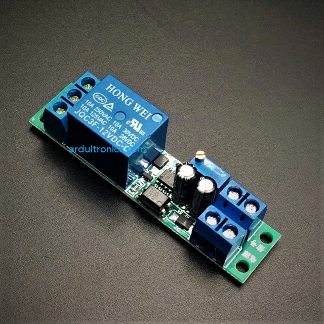รีเลย์ หน่วงเวลา เปิด 12V Time Delay Relay Module 1-25 วินาที Fixed DC 12V (PCB เขียว)
