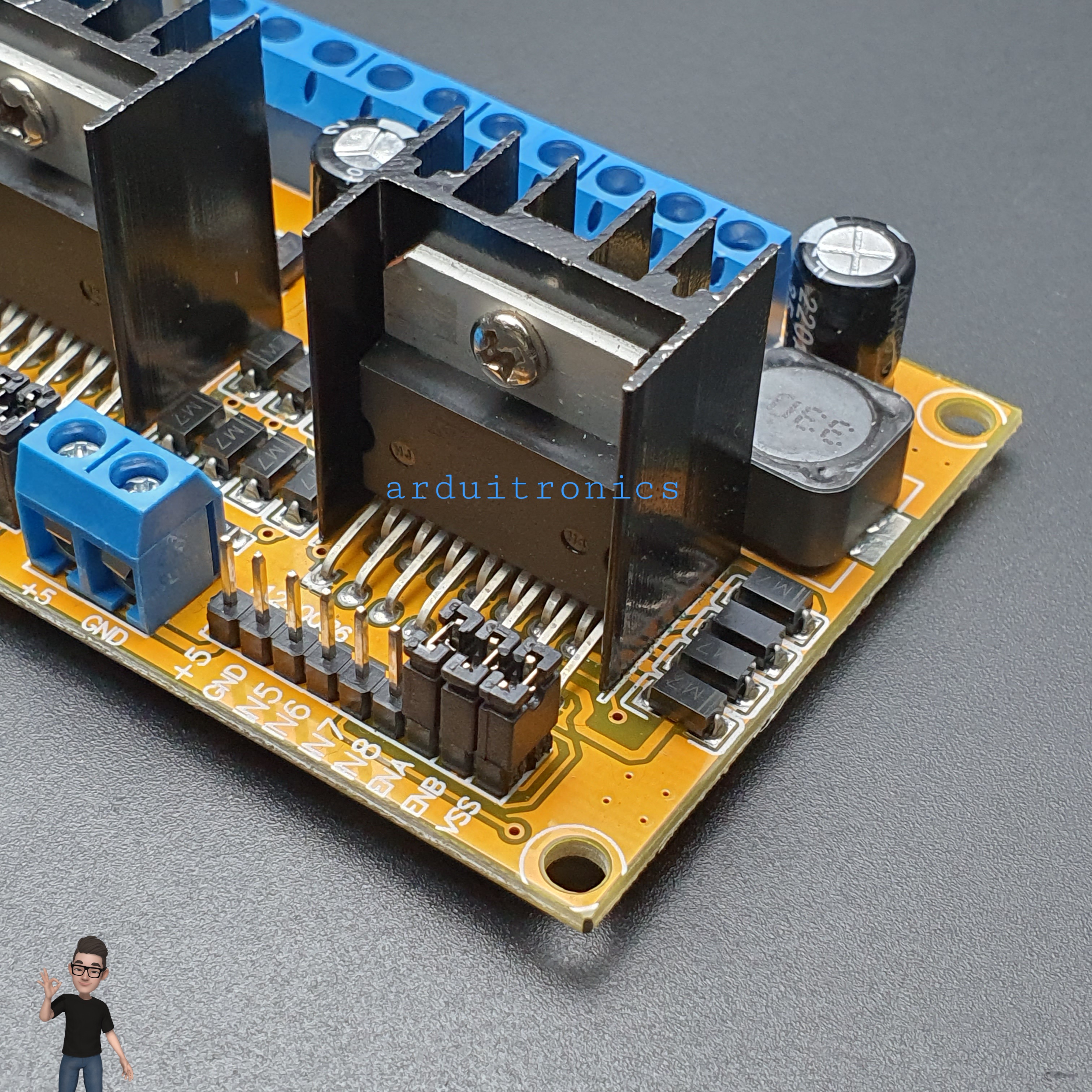 L298N V3 H-Bridge 4 Motor Controller Module (Support W703N, WiFi Router)